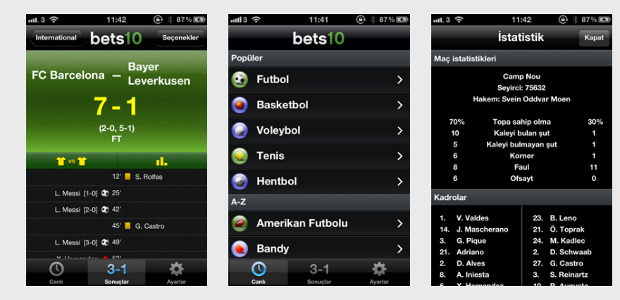 Bets10 Apple Canlı Skor Uygulaması
