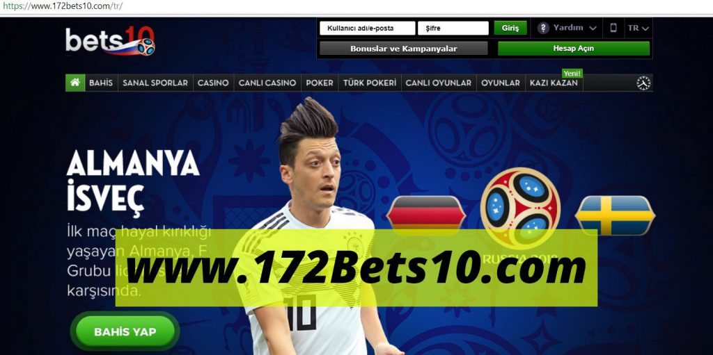 172Bets10.com Yeni Güncel Adres