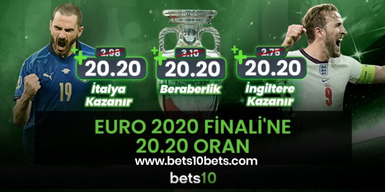 EURO 2020 Finali’ne Dev Oran Bets10’da